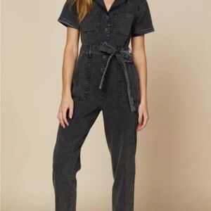 Skies Are Blue Kendall Black Denim Jumpsuit
